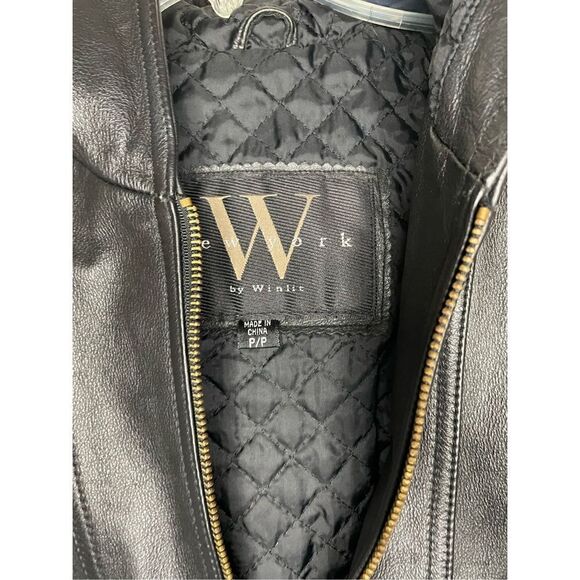 Women’s Genuine Leather Black Soft Jacket Coat Winlit New York Size P/P - Picture 6 of 14